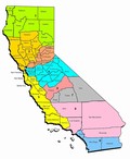 California Wheat Commission Board Member District map